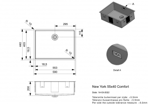 Reginox New York 55x40, Edelstahlsple, R36075