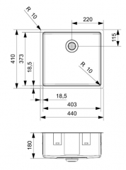 Reginox New Jersey 40x37, Edelstahlsple, R32985