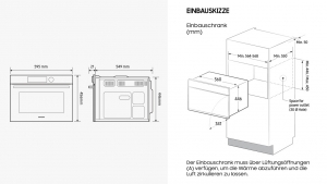 Samsung NQ5B4353FDK/U1 Kompaktbackofen mit Mikrowelle, schwarz, mit 5 Jahren Garantie!