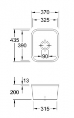 Villeroy & Boch Cisterna 45, Farbe i4 Graphit, Classicline