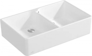 Villeroy & Boch Splstein 90 X Doppelbecken, Farbe RW Stone White, Classicline