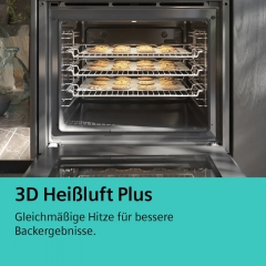 Siemens HB510ABR1, iQ100 Einbau-Backofen, 60 x 60 cm, Edelstahl/Glas, EEK A, mit 5 Jahren Garantie!