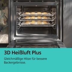 Siemens HR578GFS7F, iQ500, Einbau-Backofen mit Dampfuntersttzung, 60 x 60 cm, Edelstahl, EEK A+, 5 Jahre Garantie