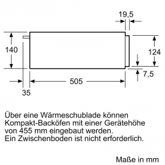 Siemens BI510CNR0, iQ500 Wrmeschublade, schwarz/Edelstahl, mit 5 Jahren Garantie!