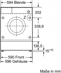 BOSCH WIW28443, Einbauwaschmaschine, 8kg, mit 5 Jahren Garantie!