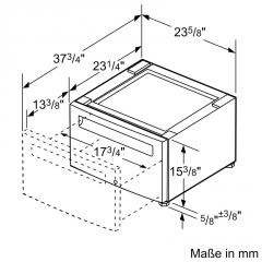 BOSCH WTZPW2XD, Trockner Podest mit Schublade