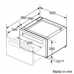 BOSCH WTZPW2XD, Trockner Podest mit Schublade