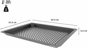 Bosch HEZ629070, Air Fry & Grillblech, 34 x 455 x 375 mm, Anthrazit