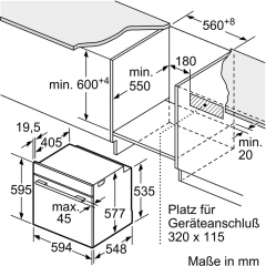 Bosch HRG7764B1, Einbau-Backofen mit Dampfuntersttzung, Serie 8, schwarz, EEK: A+, mit 5 Jahren Garantie!