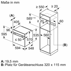 Bosch HBA171BB3, Einbau-Backofen, Serie 2, 60 x 60, Schwarz, EEK: A+, mit 5 Jahren Garantie!