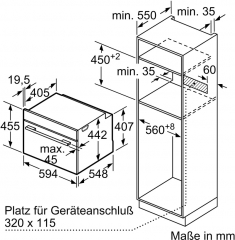 Bosch CSG7361B1, Einbau-Kompakt-Dampfbackofen, Serie 8, schwarz, EEK: A+, mit 5 Jahren Garantie!