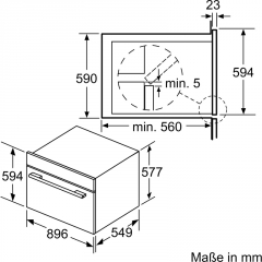 Bosch VBD5780S0, Einbau-Backofen, 90 cm, Serie 6, Edelstahl, EEK: A+, mit 5 Jahren Garantie!