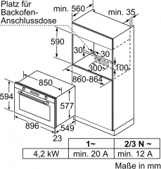 Bosch VBD5780S0, Einbau-Backofen, 90 cm, Serie 6, Edelstahl, EEK: A+, mit 5 Jahren Garantie!