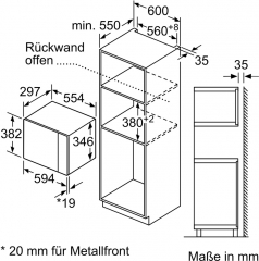 Bosch BFL524MS0, Einbau-Mikrowelle, Serie 6, schwarz, mit 5 Jahren Garantie!