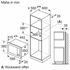 Bosch BFL623MB3, Einbau-Mikrowelle, Serie 2, schwarz, mit 5 Jahren Garantie!