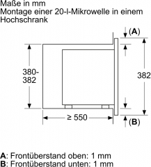 Bosch BFL623MB3, Einbau-Mikrowelle, Serie 2, schwarz, mit 5 Jahren Garantie!