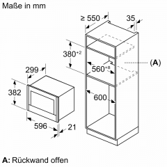 Neff NR4WR21N1, Einbau-Mikrowellengert, Rechtsanschlag, Edelstahl, mit 5 Jahren Garantie!