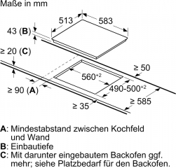 Neff M16SRF0L0, Glaskeramikkochfeld herdgesteuert, 60 cm, Schwarz, Rahmen aufliegend, mit 5 Jahren Garantie!