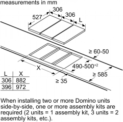 Bosch PKF375FP2E, Domino-Elektrokochfeld Glaskeramik, Serie 6, Rahmen aufliegend, 30 cm, mit 5 Jahren Garantie!