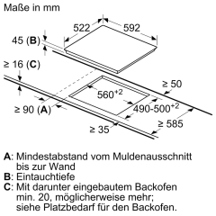 Bosch NKE611GA2E, Elektrokochfeld herdgesteuert, Serie 4, Rahmenlos aufliegend, 60 cm, mit 5 Jahren Garantie!