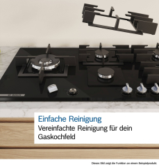 Bosch PRB3A6I40, autarkes Domino-Gaskochfeld, Glaskeramik, Serie 8, schwarz, 30 cm, mit 5 Jahren Garantie!