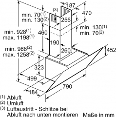 Bosch DWK87CM60, Wandesse, Serie 4, Klarglas schwarz, 80 cm, EEK: B, mit 5 Jahren Garantie!