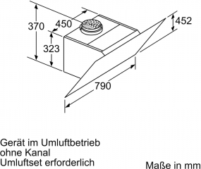 Bosch DWK87CM60, Wandesse, Serie 4, Klarglas schwarz, 80 cm, EEK: B, mit 5 Jahren Garantie!