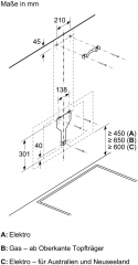 Bosch DWK87CM60, Wandesse, Serie 4, Klarglas schwarz, 80 cm, EEK: B, mit 5 Jahren Garantie!