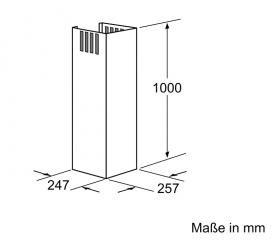 Bosch DHZ1225, Kaminverlngerung, 1000 mm