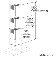 Bosch DHZ1225, Kaminverlngerung, 1000 mm