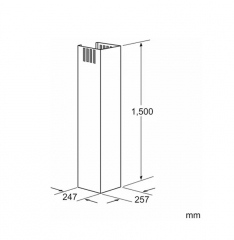 Bosch DHZ1235, Kaminverlngerung, 1500 mm