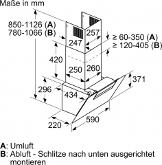 Bosch DWK67EM60, Wandesse, Serie 2, schwarz, 60 cm, EEK: B, mit 5 Jahren Garantie!