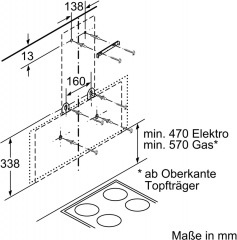 Bosch DWK095G60, Wandesse, Serie 2, Klarglas schwarz bedruckt, 90 cm, EEK: C, mit 5 Jahren Garantie!