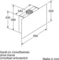 Bosch DWF67KM60, Wandesse, Serie 6, Klarglas schwarz bedruckt, 60 cm, EEK: A, mit 5 Jahren Garantie!