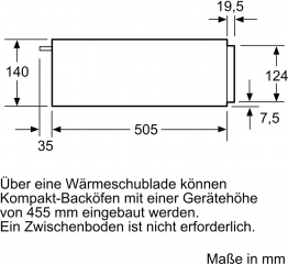 Bosch BIC510NB0, Wrmeschublade, 60 x 14 cm, Serie 6, schwarz, mit 5 Jahren Garantie!