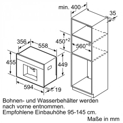 Bosch CTL636ES1, Einbau-Kaffeevollautomat, Serie 8, Edelstahl, mit 5 Jahren Garantie!