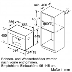 Bosch CTL636ES1, Einbau-Kaffeevollautomat, Serie 8, Edelstahl, mit 5 Jahren Garantie!