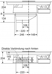 Bosch PKM845F11E, Elektrokochfeld mit Dunstabzug, Serie 6, 80 cm, schwarz, Rahmen aufliegend, EEK: A, mit 5 Jahren Garantie!