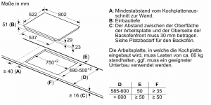 Bosch PIE811BB5E, Induktionskochfeld, Serie 4, rahmenlos aufliegend, 80 cm, mit 5 Jahren Garantie!