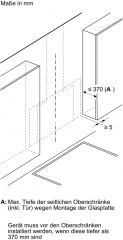 Bosch DWK91LT60, Wandesse, Serie 8, Klarglas schwarz bedruckt, 90 cm, EEK: A+, mit 5 Jahren Garantie!