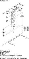 Bosch DWB97CM50, Wandesse, Serie 6, Edelstahl, 90 cm, EEK: A+, mit 5 Jahren Garantie!