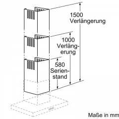 Bosch DHZ1223, Kaminverlngerung, 1000 mm