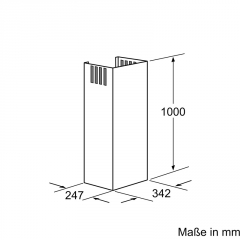 Bosch DHZ1223, Kaminverlngerung, 1000 mm