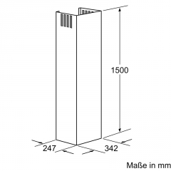 Bosch DHZ1233, Kaminverlngerung, 1500 mm