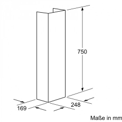 Bosch DHZ1234, Kaminverlngerung, 750 mm