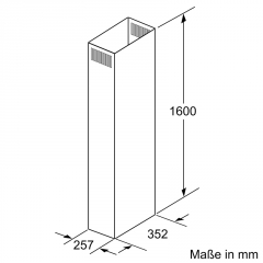 Bosch DHZ1256, Kaminverlngerung, 1600 mm