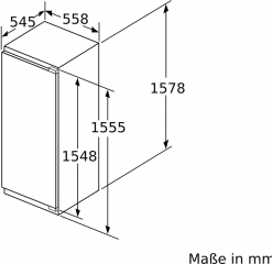 Bosch KIL72AFE0, Einbau-Khlschrank mit Gefrierfach, 158 x 56 cm cm, Serie 6, EEK: E, mit 5 Jahren Garantie!