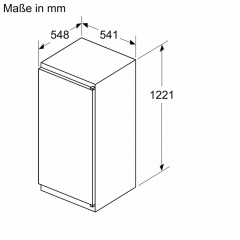 Bosch KIL425SE0, Einbau-Khlschrank mit Gefrierfach, 122.5 x 56 cm cm, Serie 2, EEK: E, mit 5 Jahren Garantie!