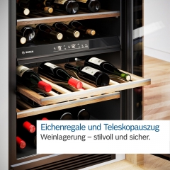 Bosch KWK16ABGB, Weinkhlschrank mit Glastr, Serie 6, EEK: G, mit 5 Jahren Garantie!