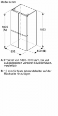 BOSCH KMC85LEEA, Serie 4, Khl-Gefrierkombination mehrtrig, Glasfront, 189.5 x 85.5 cm, Grau, EEK: E, mit 5 Jahren Garantie!